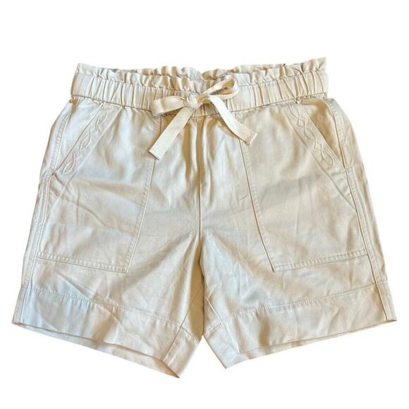 Women’s Frye x Anthropologie Tan Pascale Paperbag High Waist Shorts Size 26 - Picture 1 of 8